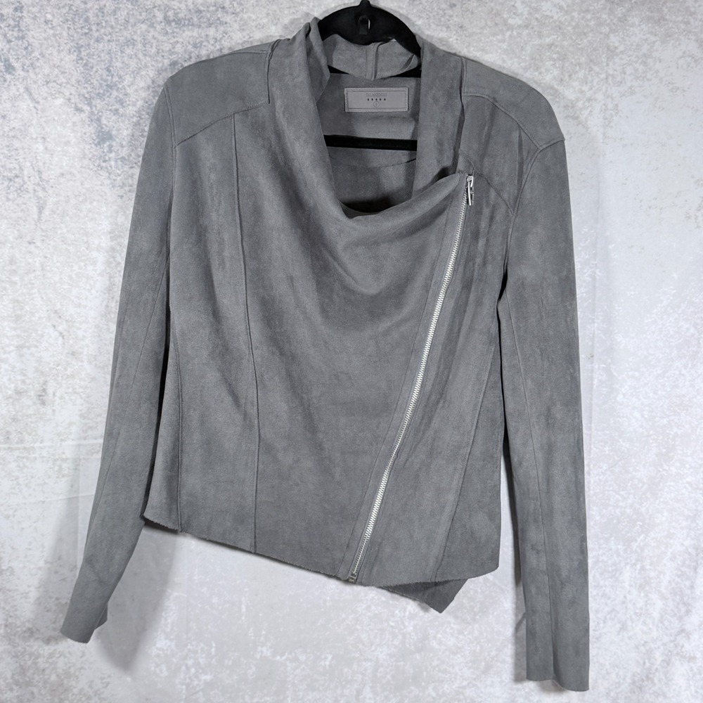 BLANKNYC Jacket - Women Size Small Gray Faux Leather & Suede